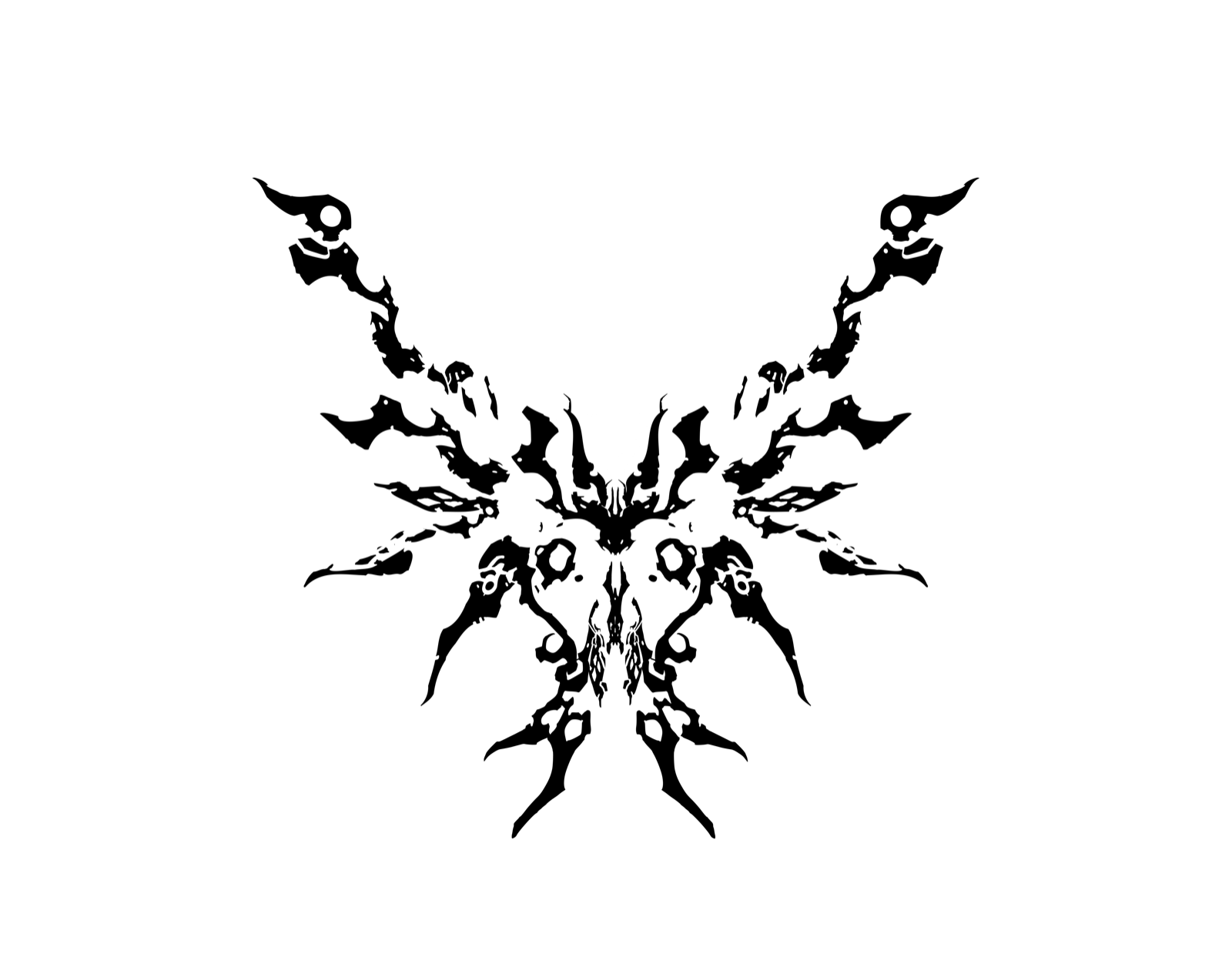 Silhouette iteration: dense radial form with maximum complexity